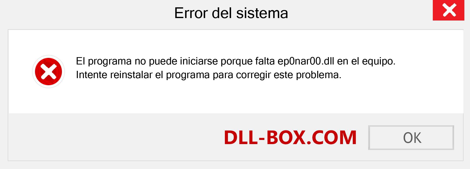 ¿Falta el archivo ep0nar00.dll ?. Descargar para Windows 7, 8, 10 - Corregir ep0nar00 dll Missing Error en Windows, fotos, imágenes